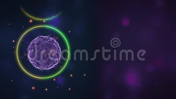 引起微生物的疾病如冠状病毒在彩虹圆圈内的黑暗背景视频的预览图
