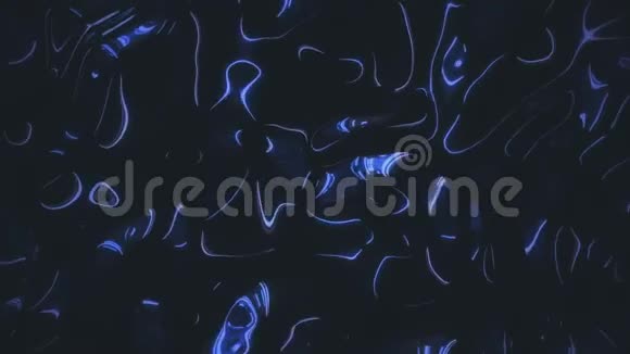 抽象移动全息波与蓝色彩虹箔纹理背景数字设计的运动图形回路视频的预览图