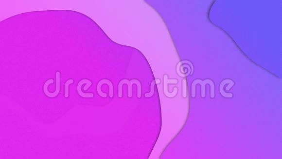 紫色背景下催眠运动中波浪中流动的彩色飞溅动画视频的预览图