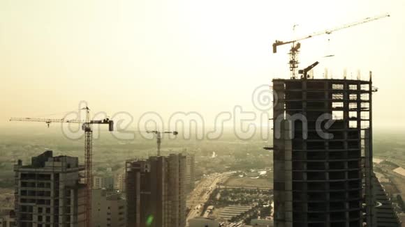 宽阔的空中景观麦纳麦巴林03摩天大楼视频的预览图