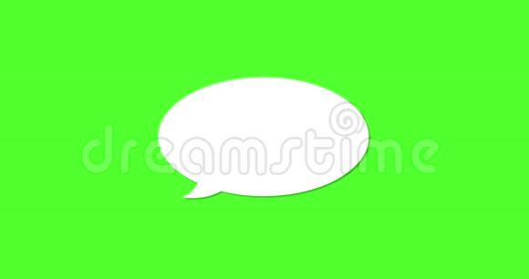 空白语音或聊天气泡与色度键绿色屏幕在线交谈视频的预览图