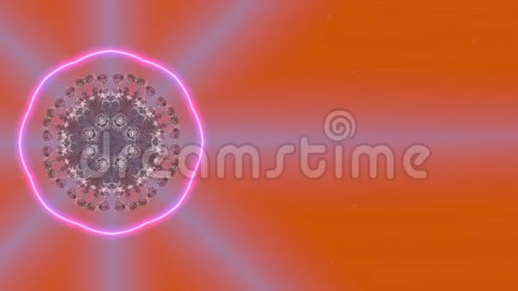 人体内的病毒细胞在一个闪亮的圆圈中旋转并发出蓝光视频的预览图