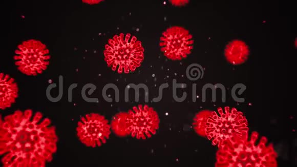 病毒的3D可视化病原体新的2019nCOV冠状病毒SARS的信息中国的疫情视频的预览图
