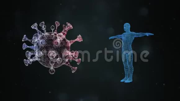 激活人体免疫力病毒攻击受强大免疫系统保护的人体视频的预览图