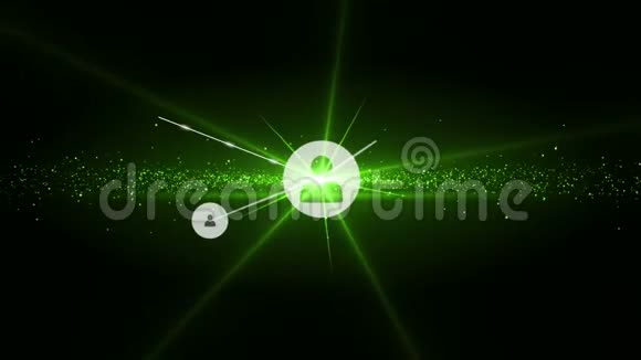 连接器在绿色数字背景上移动视频的预览图