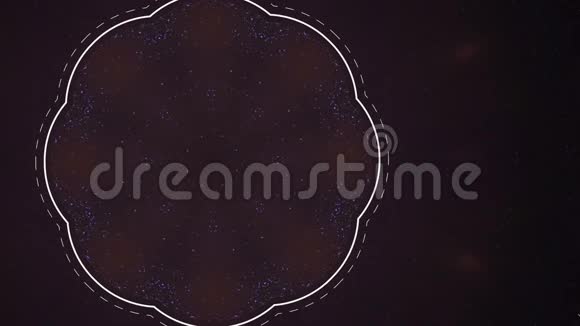 动画描绘了从黑暗背景上的小霓虹灯原子形成的分子结构视频的预览图
