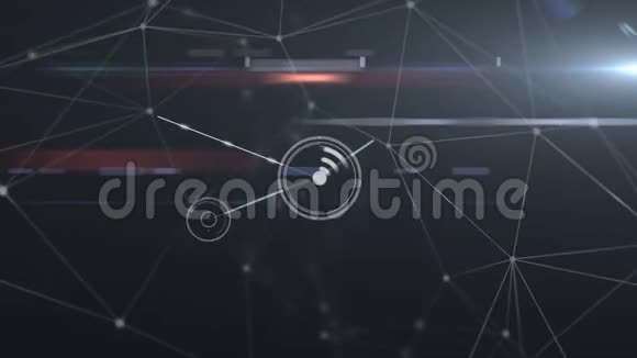 连接器在黑色数字背景上移动视频的预览图