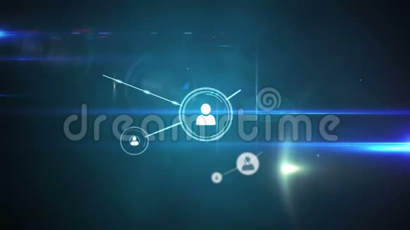连接器移动数字蓝色背景视频的预览图