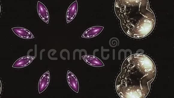 电晕病毒流行概念显微镜下可见黑色背景下的抽象病毒结构视频的预览图
