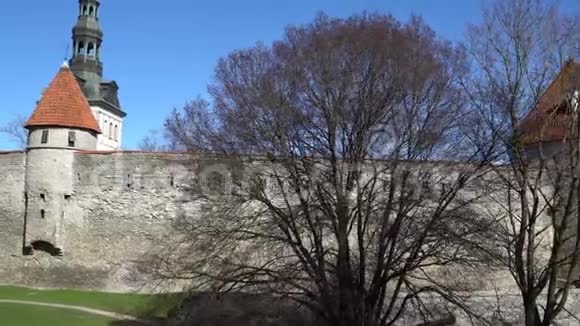 爱沙尼亚塔林古堡墙视频的预览图