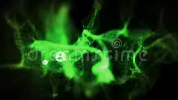 黑色和绿色背景上的连接器视频的预览图