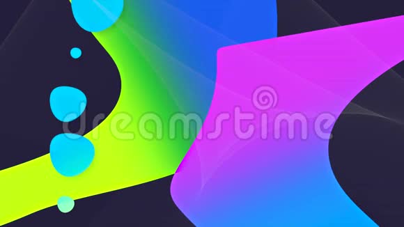 运动抽象几何形状彩色液体背景视频的预览图