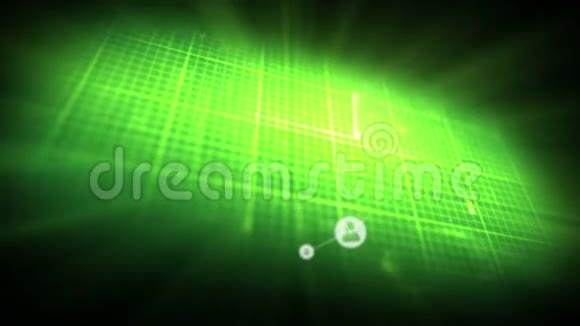 连接器在绿色心电图上移动视频的预览图