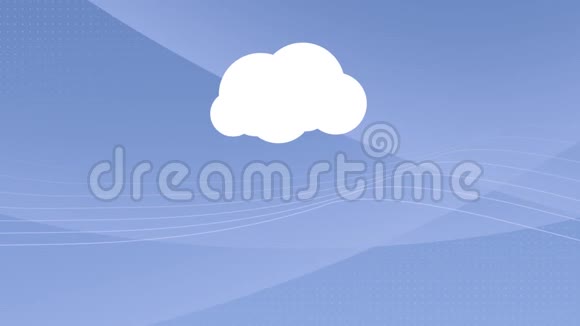 蓝云移动与网络图标白色背景视频的预览图