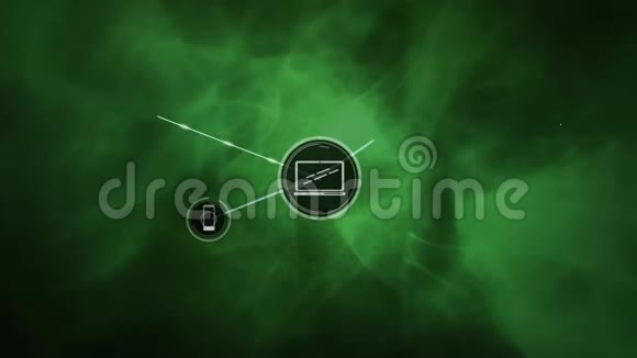 连接器在绿色背景上移动视频的预览图