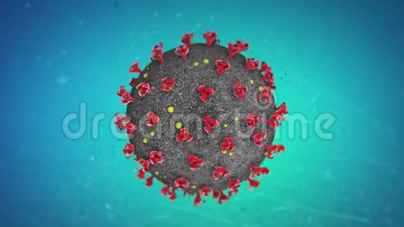 镜下冠状病毒结构病毒细菌的特写视频的预览图