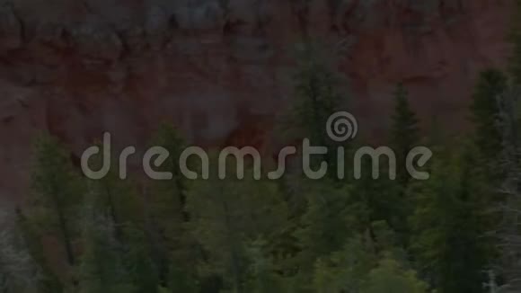 布莱斯峡谷国家公园环绕拱门和悬崖的空中射击视频的预览图