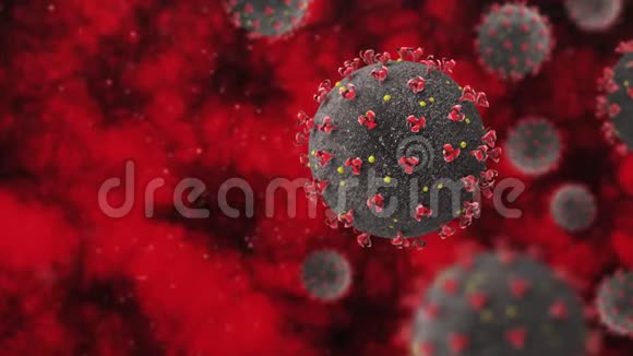 冠状病毒细胞的宏观动画攻击内脏视频的预览图