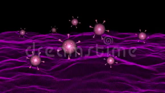 血管中沿红细胞分布的病毒颗粒视频的预览图