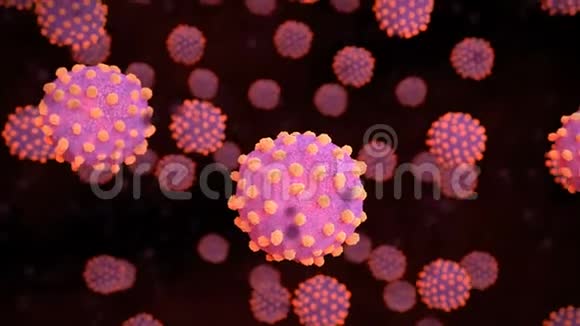 人体组织内3D冠状病毒细胞视频的预览图