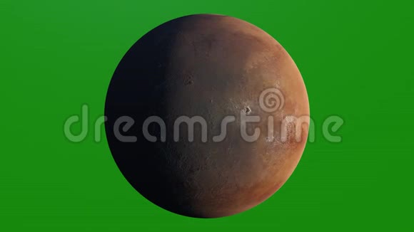 现实行星火星旋转4K适合您自己的背景使用绿色屏幕高细纹理视频的预览图