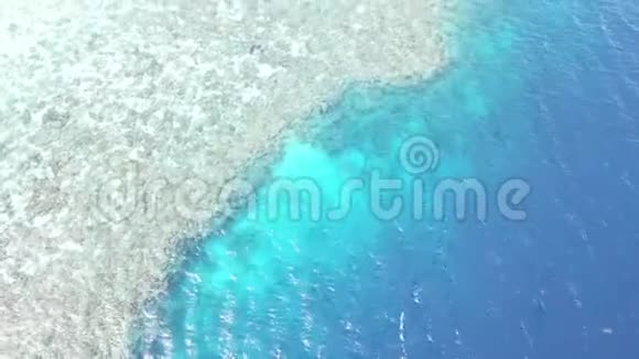 瓦卡托比国家公园珊瑚礁边缘岛空中飞行视频的预览图