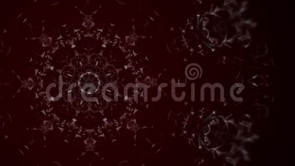 摘要血管在黑色背景上循环有丛花镜模式视频的预览图