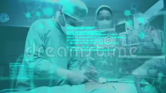 前台使用蓝色数据的外科医生视频的预览图