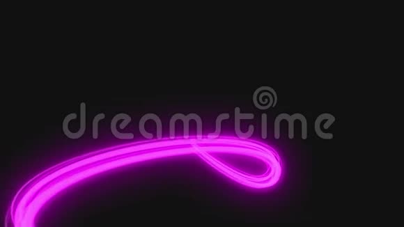 美丽抽象的紫色溪流无缝流动循环三维动画的数字未来数据流飞中风视频的预览图