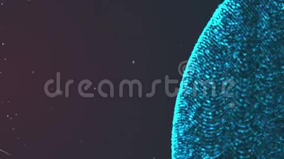 摘要精子竞争成功渗透和进入一个卵形成的蓝色颗粒视频的预览图