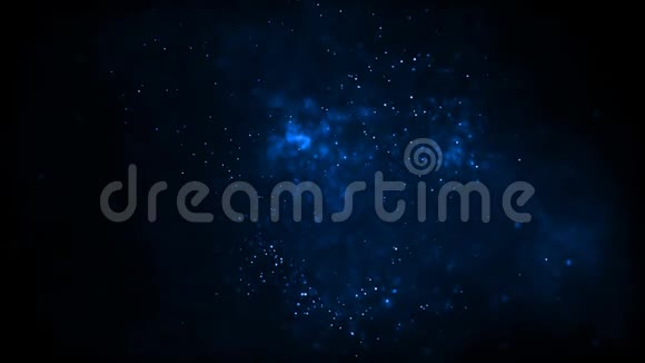 抽象粒子深蓝软模糊背景模板视频的预览图