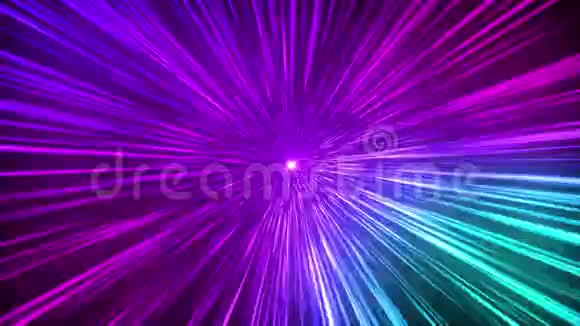 多彩的隧道抽象创造性的宇宙背景超跳跃进入另一个星系光速霓虹灯视频的预览图