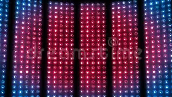 库存镜头灯泡灯舞台蓝色红色4KLOOP视频的预览图