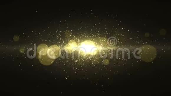 金光闪闪的尘埃抽象背景环视频的预览图