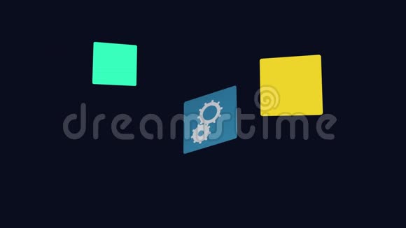 彩色连接网络动画视频的预览图