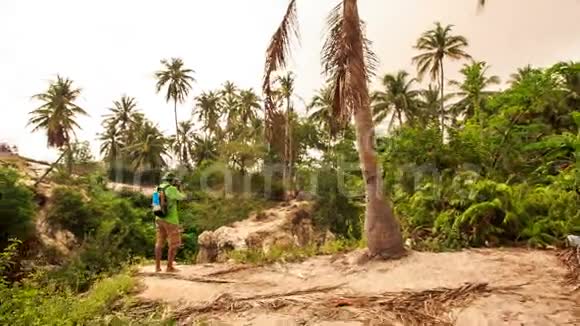 仙溪公园的观光照片棕榈岩视频的预览图
