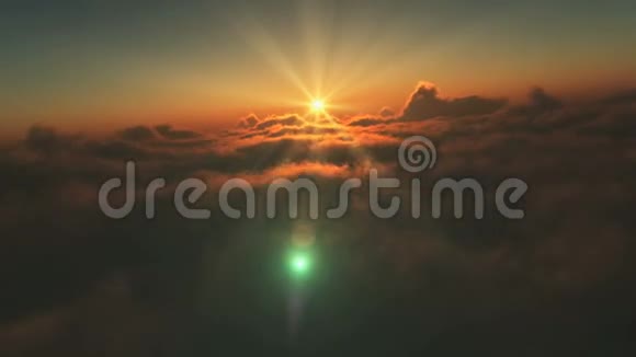 日落在云上飞翔阳光视频的预览图