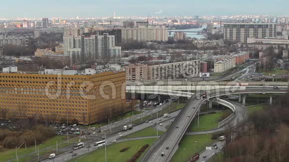 圣彼得堡美丽的鸟瞰图视频的预览图