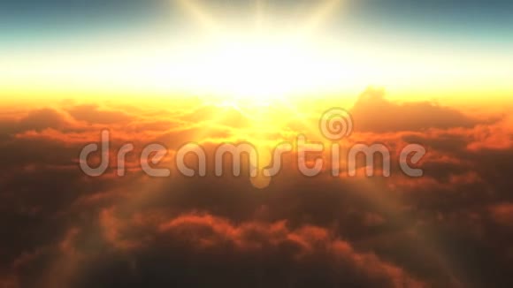 日落在云上飞翔阳光视频的预览图
