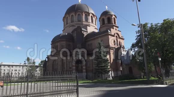 复兴赫里斯托维基督大教堂复活的纳尔瓦大教堂爱沙尼亚东正教的庙宇视频的预览图