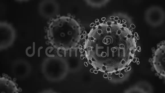 病毒循环动画三维插图视频的预览图