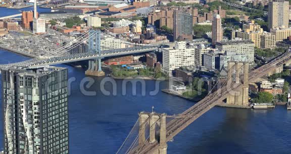 曼哈顿两桥区4K超高清空中景观视频的预览图