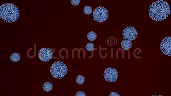 背景以随机移动的病毒球体形式的纹理视频的预览图