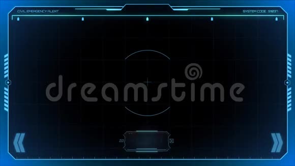 动画蓝色框架黑色背景上有文本提示视频的预览图