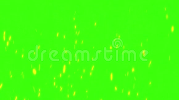 现实的燃烧热火花从大火中升起一堆篝火完美的你自己的背景使用绿色屏幕视频的预览图
