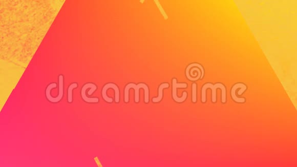 橙色和粉红色背景通过黄色三角形前景视频的预览图