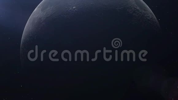 外层空间的现实月亮三维动画视频的预览图