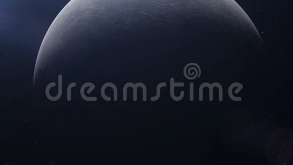太空中的水星飘走背景中的星星3D动画视频的预览图
