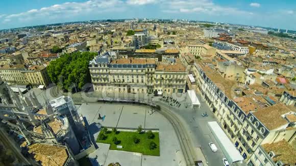 法国波尔多老城的鸟瞰图视频的预览图