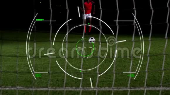 旋转范围扫描足球运动员跑步视频的预览图